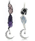 BOHO GARDEN Hanging Car Charm | 2-Pack Rose Quartz & Amethyst + Black Tourmaline & Blue Calcite