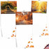 The Best Card Company 10 Beautiful Blank Note Cards (4 x 5.12 Inch) - Fall Foliage Assortment, Boxed Notecards