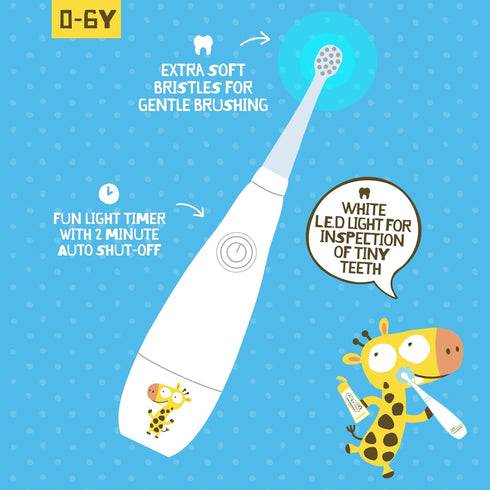 Jack N' Jill Tickle Tooth Sonic Electric Toothbrush Replacement Heads, Set of 2, Extra Soft