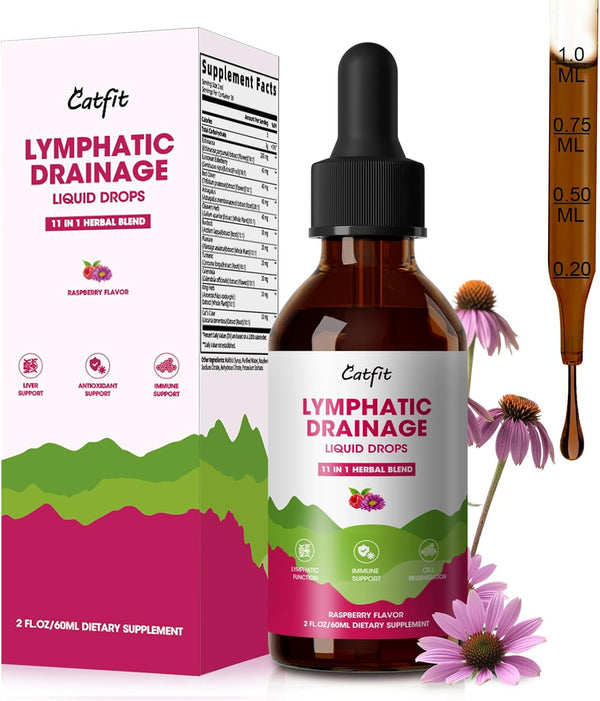 Lymphatic Drainage Supplements Drops for Immune, Lymph System Support, Cleanse & Detox,