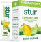 Stur Electrolyte Hydration Powder | Lemon Lime | 16 Packets, High Antioxidants & B Vitamins, Sugar Free