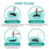 Pretty 100PCS Glue Rings for Eyelash Extensions - Lash Glue Holder, Volume Lash Rings, Fanning Cup, Green