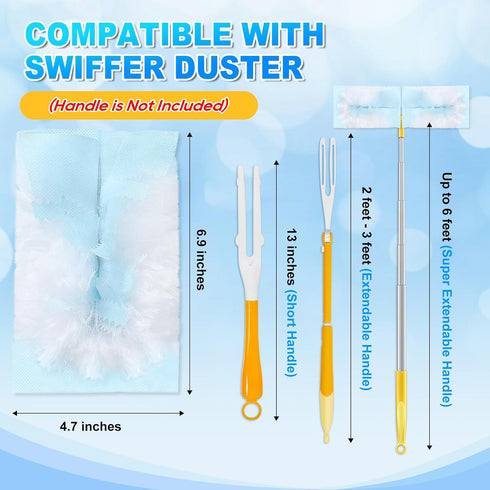 Duster Refill Compatible with Swiffer Hand Duster - Unscented Heavy Duty Disposable Refills for Cleaning (20 Count)
