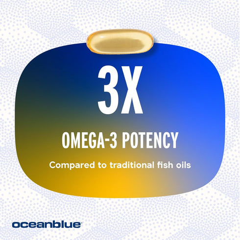 OceanBlue Professional Omega-3 2100, 60 Count, High-Potency Burpless Fish Oil Supplement, Orange Flavor