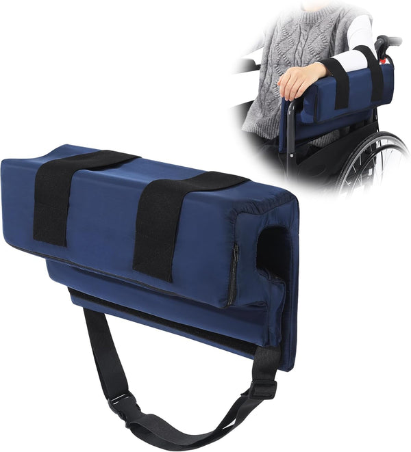 ROYALAY Wheelchair Armrest Pads, Lateral Support Anti-Rollover for Wheelchair with Adjustable Strap,