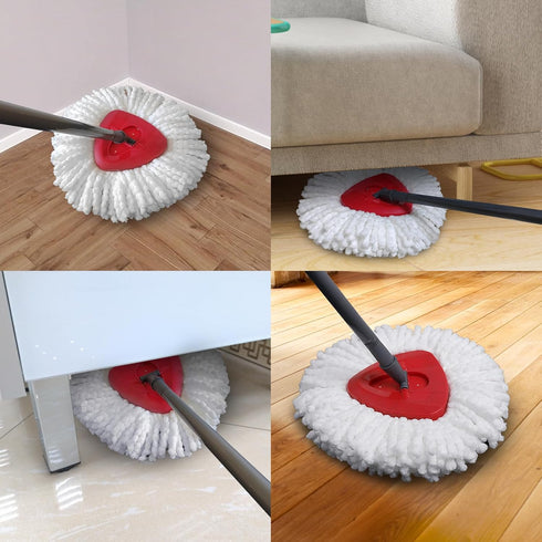 O Cedar Mop Replacement Heads, Easy Wring Spin Mop Heads, 6 Pack, Machine Washable, Easy to Clean and Replace
