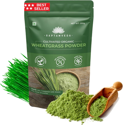 Organic Wheat Grass Powder (8.8 Ounce/250gm), Non-GMO, Vegan Superfood for Antioxidant, Energy, Detox, Immunity Booster