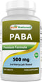 Best Naturals PABA 500 mg, 180 Tablets
