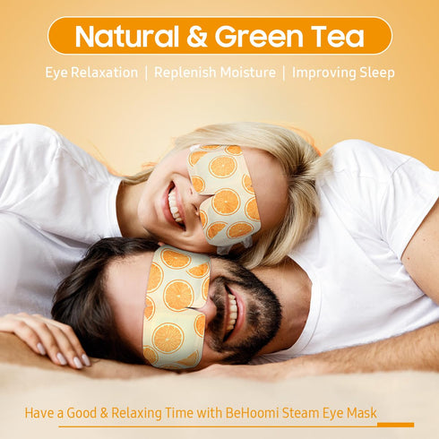 Steam Eye Mask, 20 Packs Heated Eye Mask Warm Compress for Eyes, Disposable Self Heating Eye Mask for Sleep, Spa, Travel Essentials & Relaxation Gifts for Women, Men (ORANGE)