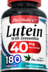 FITO MEDIC'S Lab Lutein 180 Capsules, 40 mg Lutein and Zeaxanthin Supplements for Ultra High Absorption