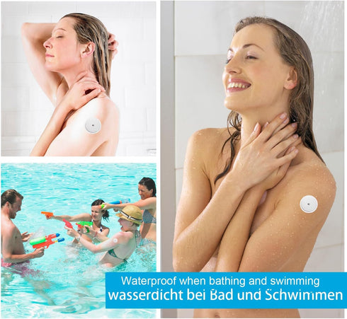 40 Packs Freestyle Libre 2 Sensor Covers, Latex-Free Waterproof Adhesive Patches for 14 Days Protection - GTAGKOMMEN