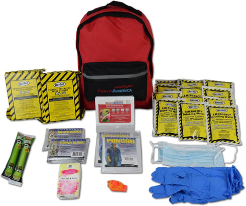 Ready America 70280 72 Hour Emergency Kit, 2-Person, 3-Day Backpack, Includes First Aid Kit