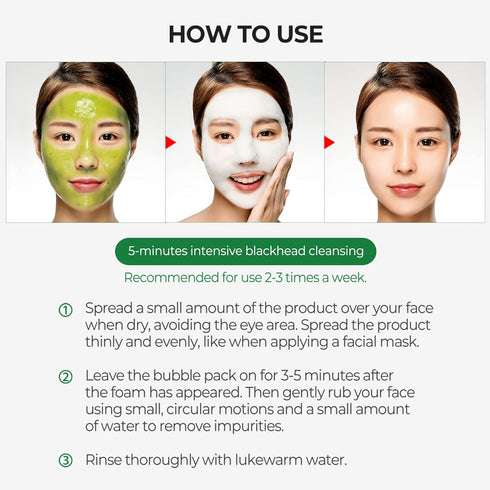 SOME BY MI Bye Bye Blackhead 30 Days Miracle Green Tea Tox Bubble Cleanser, 4.23 Oz