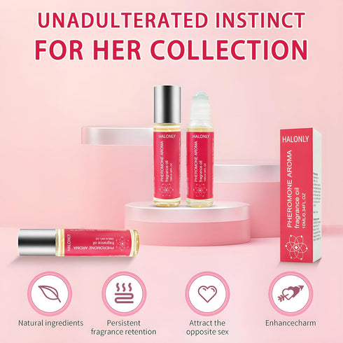 Roll-On Pheromone Perfume for Women, Long-Lasting Pheromone-Infused Essential Oil to Attract Men - 0.34 fl.oz (10mL)