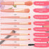 Gerrii 6 Sets Travel Makeup Brush Set Brushes Bag Bridesmaid Gift Synthetic Fiber Face Make up Brushes Angled Blush Brush for Wedding Bridal Shower Favors Bachelorette Party Gift (Coral Orange)