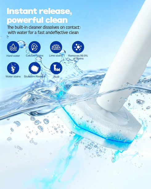 LosKremari 60 Pack Toilet Wand Refills Compatible with Clorox Toilet Brushes, Instant Foam Cleaning, Secure Lock No