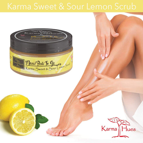 karma organic Natural Lemon Scrub – Essential Oils for Flawless, Glowing, Balanced Skin Complexion