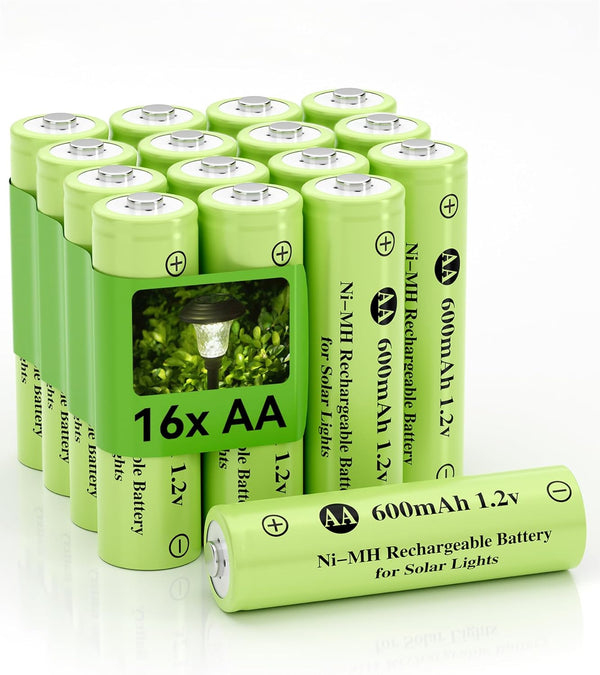 Howardly 1.2v AA Ni-MH Rechargeable Battery, Double A 600mAh 1.2V Rechargeable Battery, Low