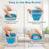 Collapsible Mop Bucket and Ice Bucket - 5L (1.3 Gallon) Portable Silicone Dust Mops Bucket for Household Cleaning