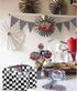 LYT 30 PCS Black and White Checkered Racecar Gift Bags - Birthday Party Supplies for Kids Race Car Theme