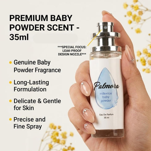 NOSBING 1 Oz Palmora Baby Powder Perfume, Baby Powder Scent, Fresh and Light Fragrance - (BABY POWDER)