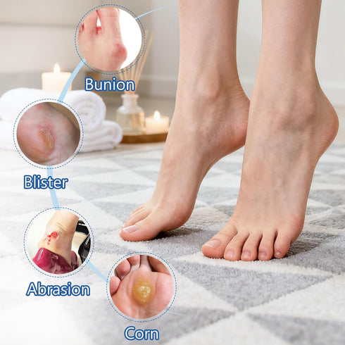 OAKDOLCHE 10Ct Hydrogel Bunion Cushions, Bunion Pain Relief Pads for Protection Against Shoe Pressure and Friction