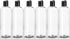 ljdeals 16 oz Clear Plastic Empty Bottles - Black Disc Top Caps, Squeezable Refillable Containers for Shampoo, Lotions
