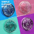 Contact Lens Case, Bling Constellations Contact Cases with Tweezers Remover Tool Mirror Solution Bottle Contact Lenses Storage Container Kit for Travel (Purple)