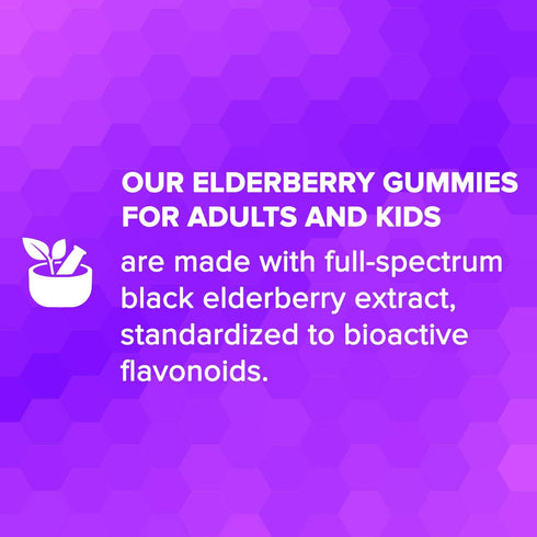 Sambucus Elderberry Gummies - Daily Immune Support Supplement with Vitamin C & Zinc, 180 Vegan Gluten-Free Gummies