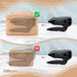 Dajasan Large Capacity Makeup Bag, Travel Makeup Organizer Bag, Portable PU Leather Toiletry Bag for Women (Khaki)