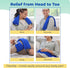 Microwavable Heating Pads for Lower Back, Neck, Shoulder Pain Relief, Moist Microwave Hot Pack, Blue-Lavender