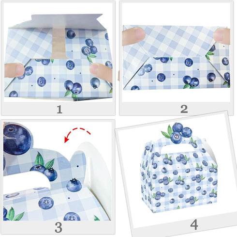 umoni 12PCS Blueberry Party Favor Treat Box Blueberry Baby Shower Decorations Blueberries Birthday Gift Box Berry