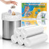 heihaily 3 Gallon Small Biodegradable Trash Bags - Clear White 100 Count Waste