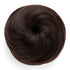 Onedor Chignon Donut Bun Wig Hairpiece, Synthetic Fiber Hair Extension, 6# Medium Chestnut Brown