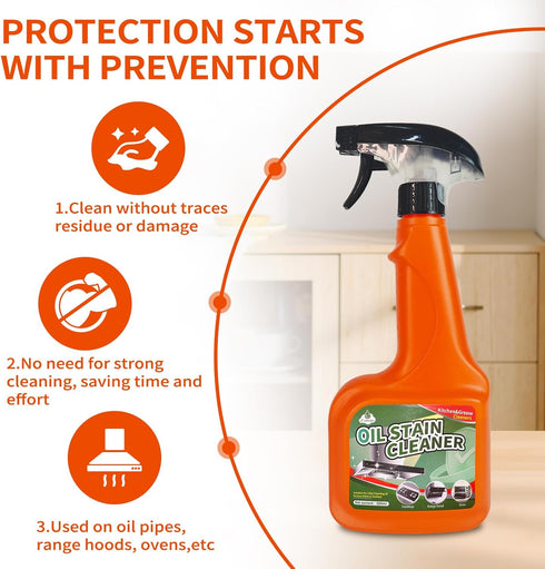 Unloshe (2 All-Purpose Oil Stain Cleaner, Degreaser Kitchen Foam Cleaner Spray, Degreaser Cleaner Heavy Duty, Kitchen