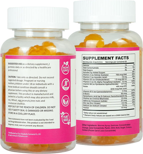 Gummies 60 Count, B6 B12, AromPCOSLife Inositol for Women, Myo-Inositol Supplement with Folate & Vitamins & Supports