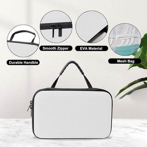 SMYV Water Flosser Travel Case, Portable Dental Oral Irrigator Organizer with Handle, Hard Eva Storage Bag (Beige)