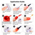 RARJSM Gel Liner Nail Art Polish Set of 6pcs, Popular Colors Black White Pink Rose Red Glitter Silver Gold, 8ml for DIY
