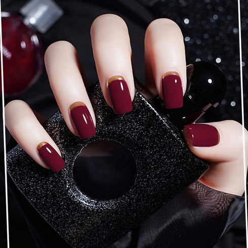 VENALISA 15ml Dark Red Gel Nail Polish - Burgundy Claret-Red Soak Off UV LED Nail Gel for DIY Manicure