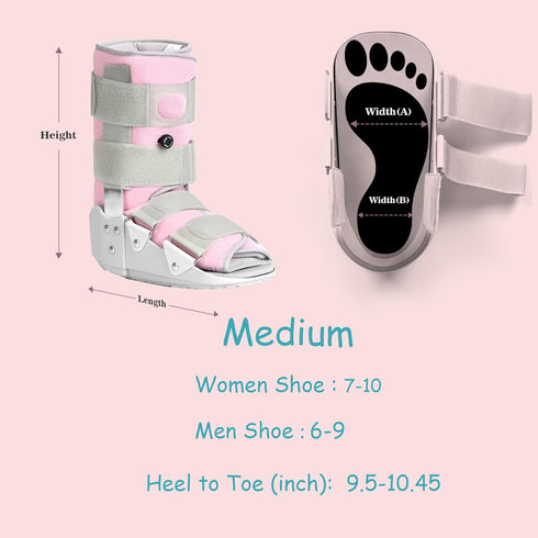 Medibot 7-10'' Medical Grade Fracture Boot - Adjustable Walking Cast for Foot & Ankle Injuries Secure Support