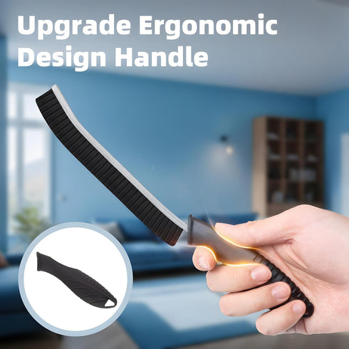 Hard Bristle Crevice Cleaning Brush, Small Cleaning Tools for Toilet, Bathroom, Home, Bathtub, Sink, Window (6)