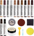 SEISSO Wood Furniture Repair Kit, 12pcs Touch Up Markers and Wood Putty, Hardwood Floor Repair Kit