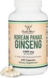 Ginseng Capsules (Korean Red Ginseng Extract, Panax Ginseng 10% Ginsenosides) (4 Month Supply) 240 Vegan Capsules