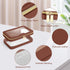 Travel Clear Makeup Bag with Brush Bag, Portable Waterproof Cosmetic Organizer Storage Bag for Women, Brown