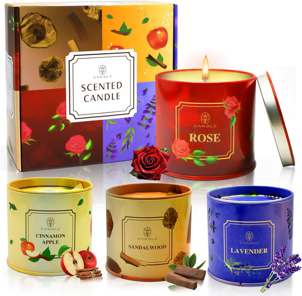 Lamway Mothers Day Gifts, Scented Candles, 4 Pack Long Lasting Soy Wax Candles