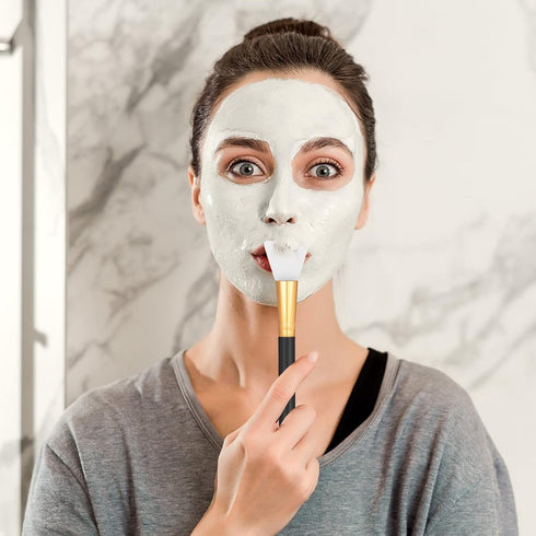 2 PCS Silicone Face Mask Brushes, Soft Applicator Brush for Facial Mud Mask, Body Lotion, Makeup Tools for Women