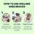 Wellnee Knee Brace with Silicone Padding - Wellknee Compression Sleeve for Men & Women - Joint Support that Massages