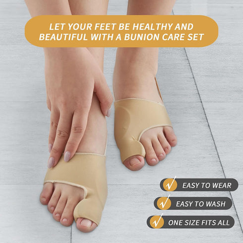 Men(Beige,1) KTSAY Adjustable Bunion Corrector Hallux Valgus Relief, Big Toe Straightener Splint with Soft Cushion