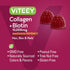 Collagen and Biotin Gummies for Hair, Skin, and Nails, Raspberry Flavored Chewable Vitamins for All Ages