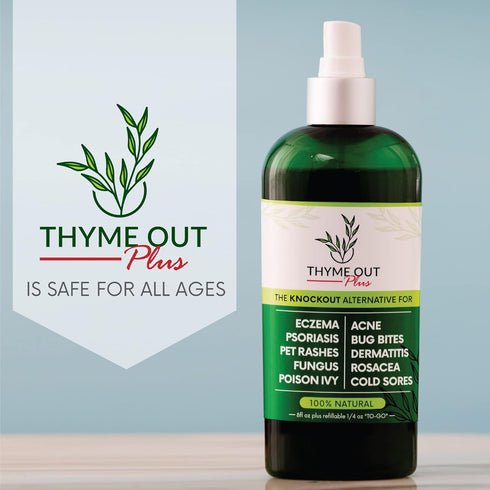 Thyme Out Plus Eczema Treatment, Psoriasis Treatment Treats Acne, Dermatitis, Rosacea, Cold Sores, Pet Rashes, Bug